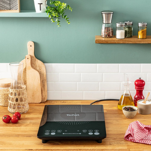 Плитка настільна Tefal індукційна Everyday Slim, конфорок - 1 на 2.1кВт, керування - сенсорне, програм - 6, чорний