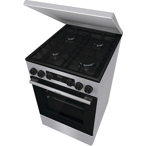Плита Gorenje комбинированная, 70л, 50x60см, дисплей, IconLed, эмалированные, нерж.