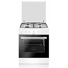 Плита Hansa газова, 71л, 60x60см, конвекція, чавун, білий
