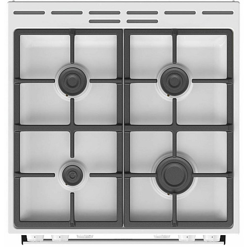 Плита Gorenje комбинированная, 71л, 60x60см, чугун, белый