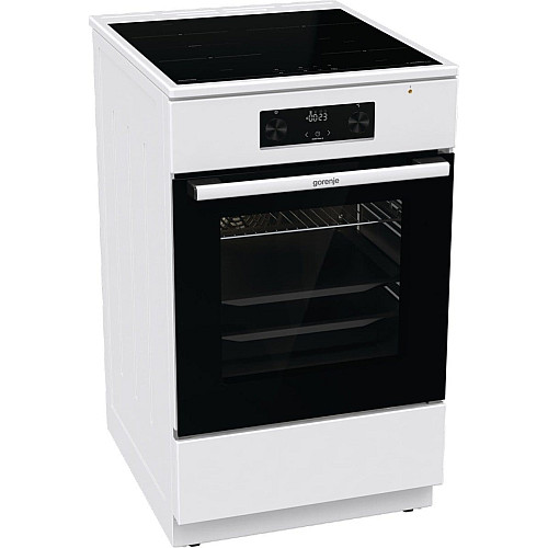 Плита Gorenje електрична індукційна, 70л, 50x60см, дисплей, програматор IconLed, поєднання конфорок, білий