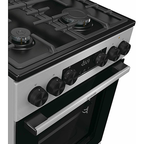 Плита Gorenje комбінована, 70л, 50x60см, дисплей, чавун, нерж