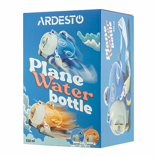 Пляшка для води ARDESTO Plane 550мл, пластик, оранжевий