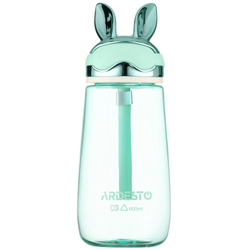 Пляшка для води ARDESTO Bunny 600мл, пластик, зелений