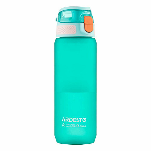 Бутылка для воды ARDESTO Matte 800мл, пластик, голубой