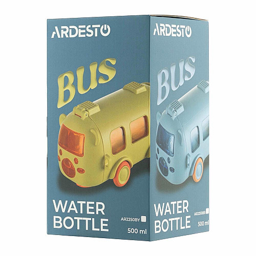 Пляшка для води ARDESTO Bear Bus 500мл, пластик, жовтий