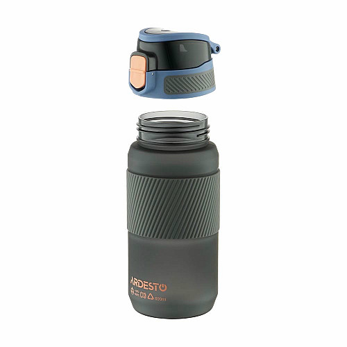 Пляшка для води ARDESTO Spring 600мл, пластик, чорний