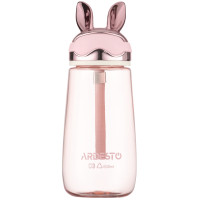 Пляшка для води ARDESTO Bunny 600мл, пластик, рожевий
