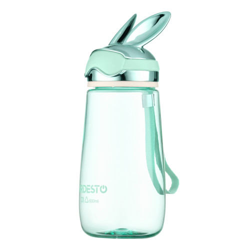 Пляшка для води ARDESTO Bunny 600мл, пластик, зелений