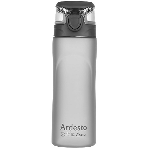 Пляшка для води ARDESTO, 600мл, пластик, сірий
