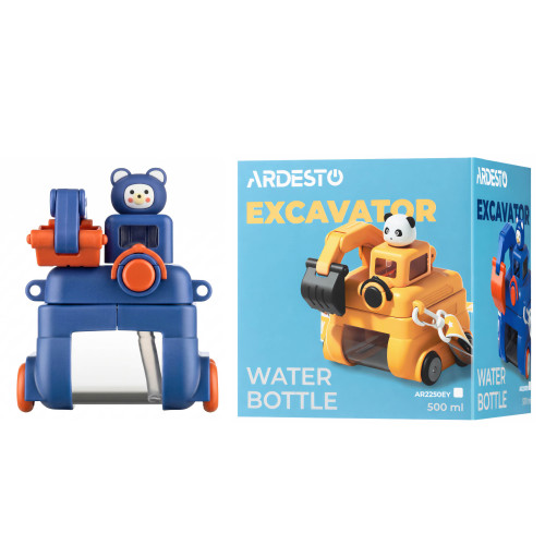Пляшка для води ARDESTO Excavator 500мл, пластик, синій