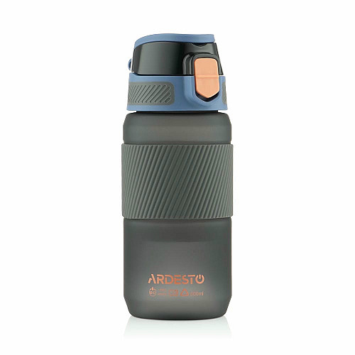 Пляшка для води ARDESTO Spring 600мл, пластик, чорний