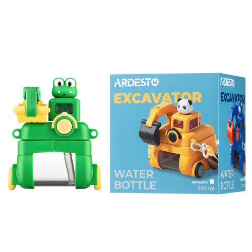 Пляшка для води ARDESTO Excavator 500мл, пластик, зелений