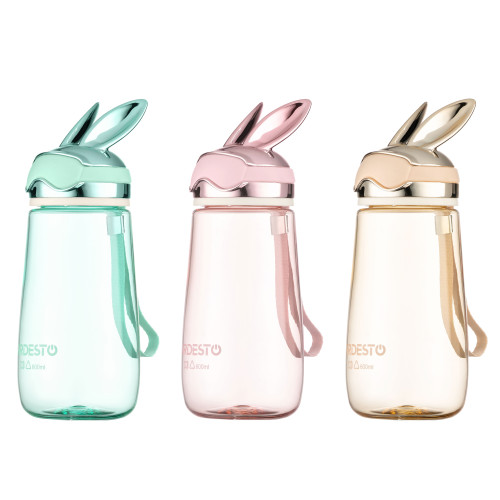 Пляшка для води ARDESTO Bunny 600мл, пластик, зелений