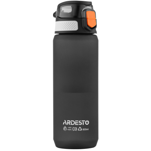 Пляшка для води ARDESTO Matte 800мл, пластик, чорний
