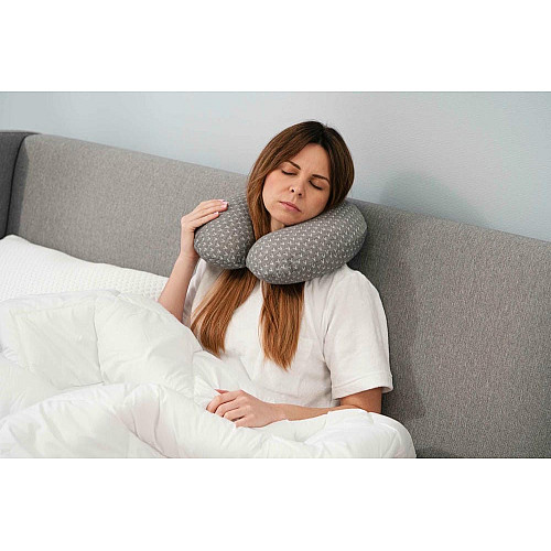 Подушка ортопедическая ARDESTO Sleepwell Travel, 34х29х10см, для шеи, пена мемори, серый