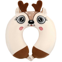 Подушка для шиї ARDESTO Travel Reindeer 30х30см, поліуретанова піна, білий