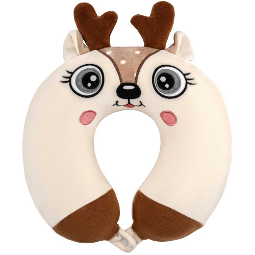 Подушка для шиї ARDESTO Travel Reindeer 30х30см, поліуретанова піна, білий