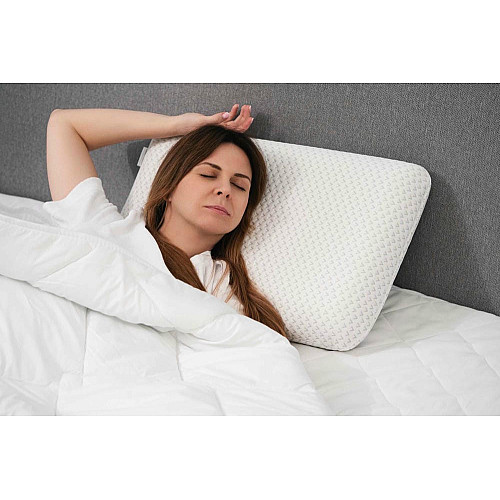 Подушка ортопедическая ARDESTO Sleepwell, 60х40х12см, классическая прямоугольная, пена мемори, белый