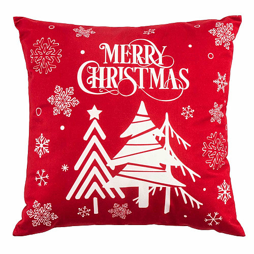 Подушка декор. ARDESTO Christmas 45х45см, 100% поліестер, червоний