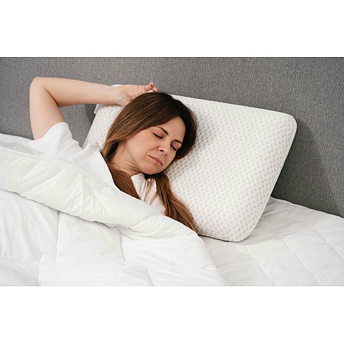 Подушка ортопедическая ARDESTO Sleepwell, 60х40х12см, классическая прямоугольная, пена мемори, белый
