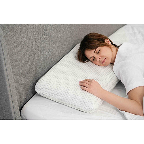 Подушка ортопедическая ARDESTO Sleepwell, 60х40х12см, классическая прямоугольная, пена мемори, белый