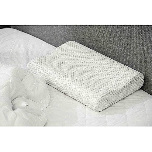 Подушка ортопедична ARDESTO Sleepwell, 60х40х11/9см, хвиля, піна меморі, білий