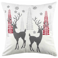 Подушка декор. ARDESTO Christmas Deer 45х45см, 100% полиэстер, белый