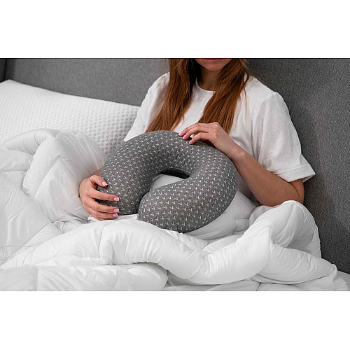 Подушка ортопедическая ARDESTO Sleepwell Travel, 34х29х10см, для шеи, пена мемори, серый