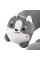Подушка для шиї ARDESTO Travel Grey Cat 28х28см, поліуретанова піна, сірий