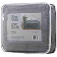 Покривало ARDESTO Delicate 200х220см, 100% поліестер, сірий світлий