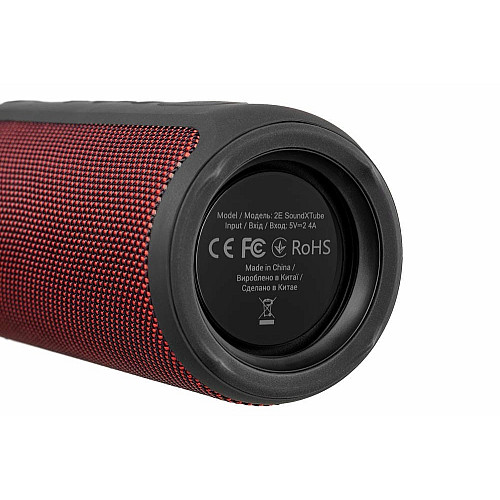 Акустична система 2E SoundXTube TWS, MP3, Wireless, Waterproof Red