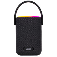 Портативна акустична система 2E SoundXDrum 50Вт, BT 5.3, TWS, RGB, PowerBank, IPX7, Чорний