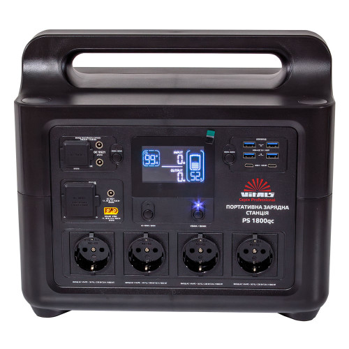 Портативна електростанція Vitals Professional PS 1800qc 2100Вт, 1536Вт/год, LifePo4, 16.4кг