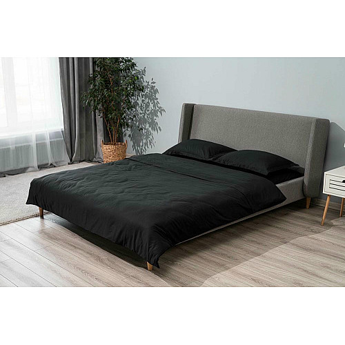 Простыня на резинке ARDESTO Mix&Match Premium, 180x200+30см, 100% хлопок, сатин, черный
