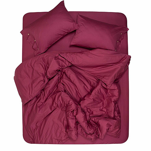 Простыня на резинке ARDESTO Mix&Match, 180x200+30см, 100% хлопок, сатин, бордовый