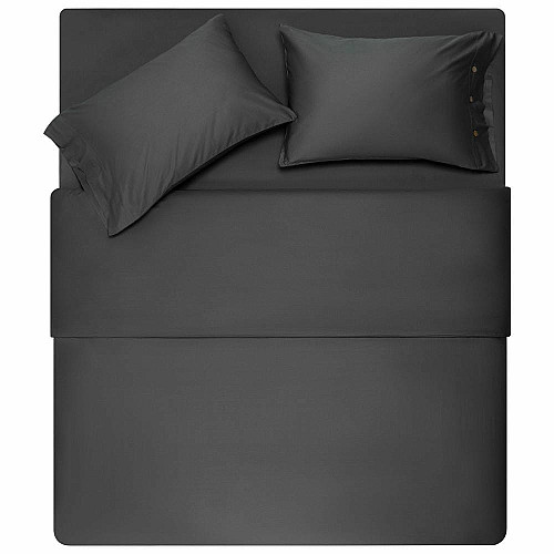 Простыня на резинке ARDESTO Mix&Match Premium, 180x200+30см, 100% хлопок, сатин, серый
