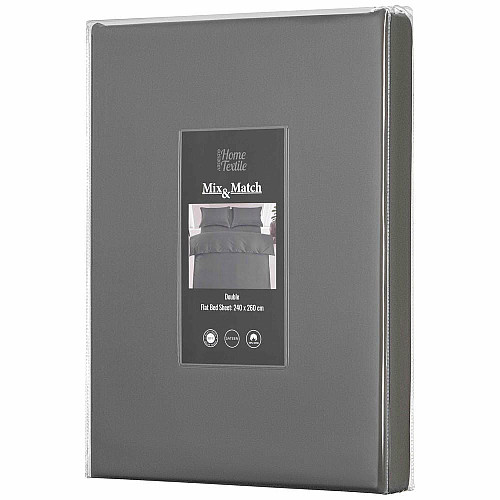 Простирадло ARDESTO Mix&Match Premium, 240x260см, 100% бавовна, сатин, сірий