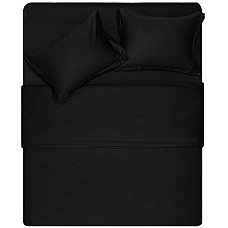 Простирадло на резинці ARDESTO Mix&Match Premium, 180x200+30см, 100% бавовна, сатин, чорний