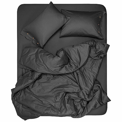 Простыня на резинке ARDESTO Mix&Match Premium, 180x200+30см, 100% хлопок, сатин, серый