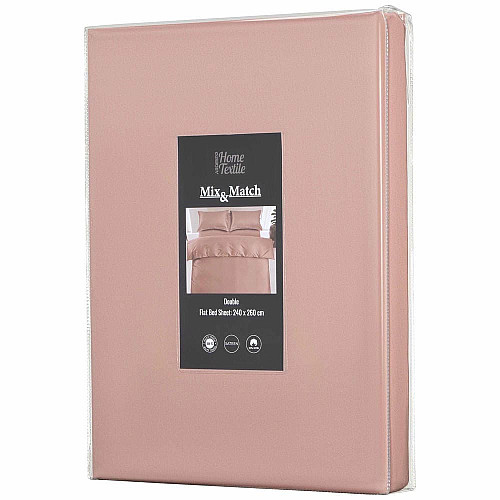 Простыня ARDESTO Mix&Match Premium, 240x260см, 100% хлопок, сатин, розовый светлый
