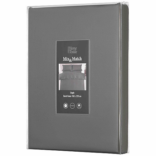 Підковдра ARDESTO Mix&Match Premium, 160х220см, 100% бавовна, сатин, сірий