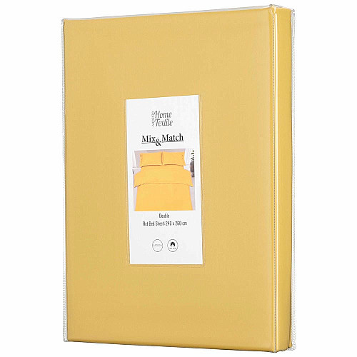 Простирадло ARDESTO Mix&Match, 240x260см, 100% бавовна, сатин, жовтий