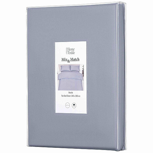 Простирадло ARDESTO Mix&Match, 240x260см, 100% бавовна, сатин, сірий