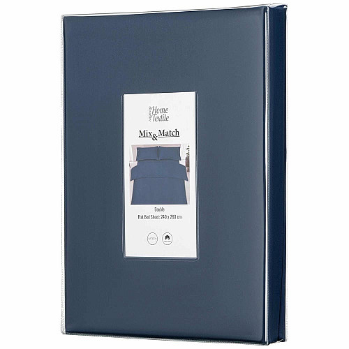 Простирадло ARDESTO Mix&Match, 240x260см, 100% бавовна, сатин, синій