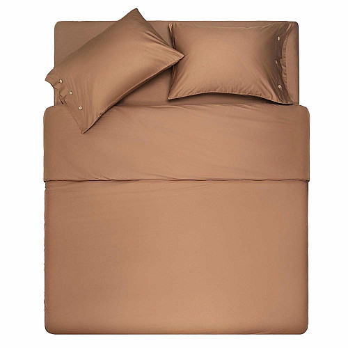 Простынь на резинке ARDESTO Mix&Match, 160х200+30см, 100% хлопок, сатин, коричневый