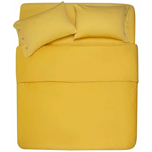 Простыня на резинке ARDESTO Mix&Match, 180x200+30см, 100% хлопок, сатин, желтый