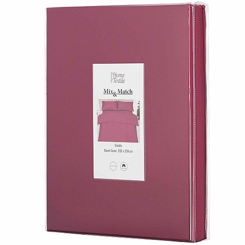 Підковдра ARDESTO Mix&Match, 200х220см, 100% бавовна, сатин, бордовий
