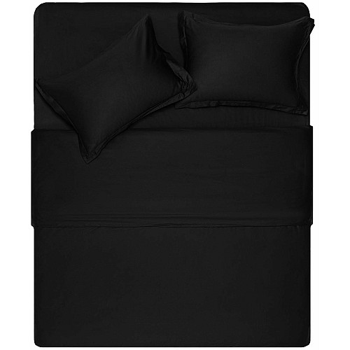 Простыня на резинке ARDESTO Mix&Match Premium, 160х200+30см, 100% хлопок, сатин, черный