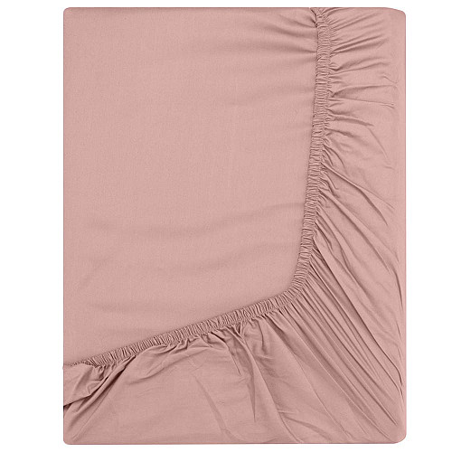 Простыня на резинке ARDESTO Mix&Match Premium, 160х200+30см, 100% хлопок, сатин, розовый светлый
